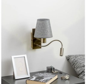 Brilagi - LED Fali lámpa NUBILA 1xE27/25W/230V + LED/3W réz/szürke