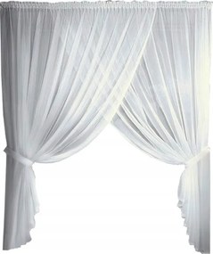 Fátyol dekoráció Prémium kész függöny fátyol 400x250 magasság fehér függöny