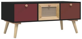 Szerelt fa dohányzóasztal fiókokkal 80 x 40 x 35,5 cm