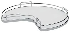 Konyhai fémrács, sarokszekrénybe, 3/4 kör kosár, 800mm átmérő, oszloppal, 400mm ajtókhoz, Sige Infinity Line 363