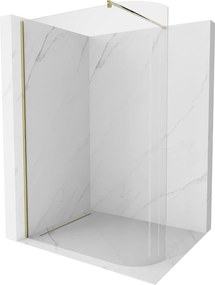 Mexen Kioto, lekerekített zuhanyparaván 160 x 200 cm, 8 mm átlátszó üveg, arany profil, 800-160-101-50-06