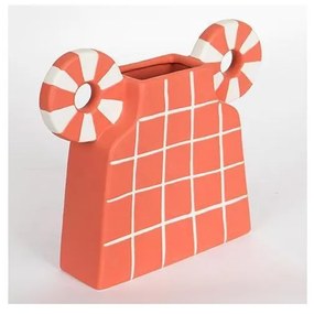 Kerámia váza 30,6x22,5 cm narancs