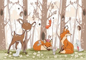 Gyerek fotótapéta őzike erdő Rókák 368 x 254