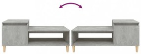 betonszürke szerelt fa dohányzóasztal 100 x 50 x 45 cm