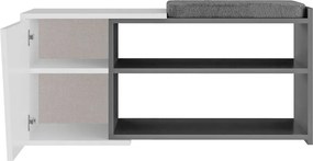 Fiona Bench - Anthracite, White