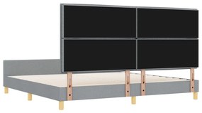 Ágykeret Világosszürkében, 200x200 cm, Szövet