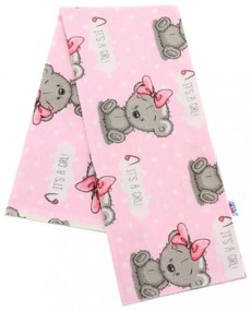Flanel pelenka nyomtatott mintával New Baby rózsaszín It&#039;s a GIRL