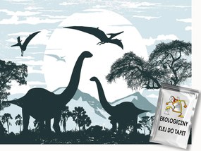 Fotótapéta Flizelina Gyerekek Dinoszauruszok Őstörténet Jura Tájkép 300x210 ragasztó