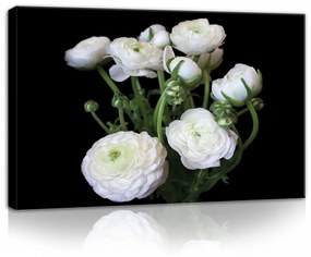 Fehér virágok, vászonkép, 60x40 cm méretben