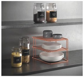 Rézszínű acél kiegészítő polc 25x25 cm Palio – Metaltex