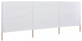 fehér szövet 3-paneles szélellenző 400 x 120 cm