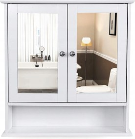 Fürdőszobaszekrény tükörrel Houseland Freya fehér