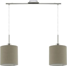 Eglo - LED függeszték kábellel TUNJA 2xE27/60W/230V taupe