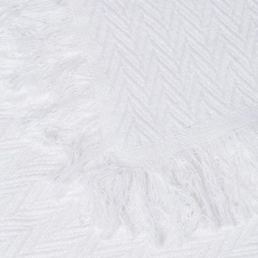 Fehér újrahasznosított pamut ágytakaró 260x280 cm Spike – Ixia