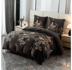 Mikroplüss ágyneműhuzat BUTTERFLYA barna Ágyneműhuzat mérete: 70 x 80 cm | 140 x 200 cm