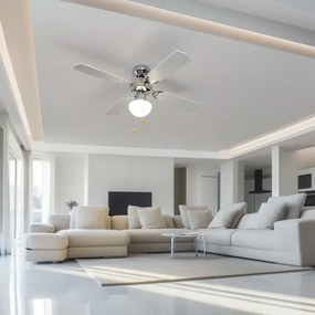 ZEVENTI - Mennyezeti ventilátor NAVAGIO 1xE27/60W/230V fekete/fehér