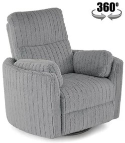 Pegas dönthető és forgatható fotel szürke