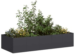 vidaXL ültetőtartó fekete 200x80x40 cm acél
