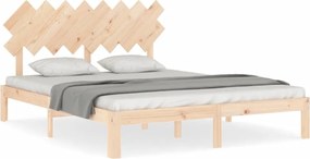 vidaXL tömör fenyőfa ágy matrac nélkül 160 x 200 cm