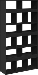 vidaXL fekete szerelt fa könyvespolc 100 x 33 x 187,5 cm