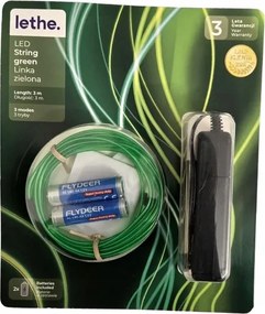 Lethe Dekoratív Led zsinór 3 m elemmel működik 3 világítási mód Zöld 860