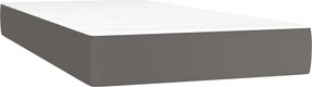 vidaXL szürke műbőr zsebrugós ágymatrac közepes keménységű 80 x 200 x 20 cm