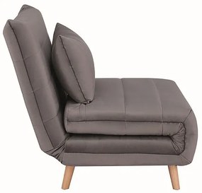 Szürke kinyitható fotel SPIKE VELVET