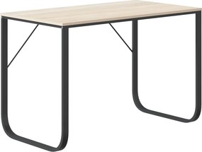 vidaXL fekete-tölgyszínű forgácslap számítógépasztal 110 x 60 x 73 cm