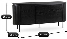 Komoda BECK 160 czarny