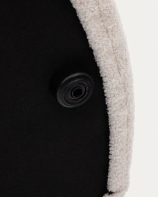 Krémszínű buklé puff Kaeli – Kave Home