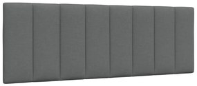 sötétszürke szövet ágy matraccal 140x190 cm