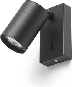 RENDL DUDE nástěnná černá 230V LED GU10 9W