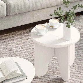Dohányzóasztal 2 pcs Fehér 39.5 x 39.5 x 30 cm Tömör fenyőfa