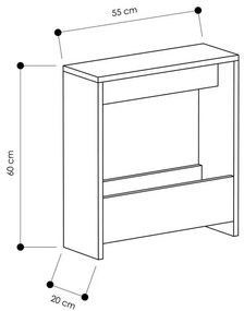 Kis asztal Simpi - Black Wood
