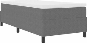 vidaXL Boxrugós ágy Világosszürke és fehér 90 x 190 cm