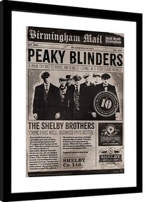 Keretezett poszter Peaky Blinders - 10th Anniversary Newspaper