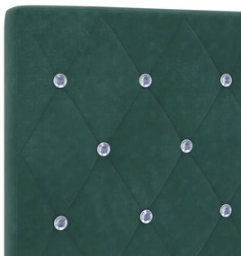 Fejtámla Kristálygombos Kárpitozott Sötét Zöld 90 cm Bársony