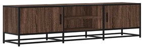 barna tölgy színű szerelt fa és fém TV-szekrény 160x35x41 cm