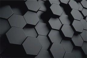 Flizelin tapéta falra Prémium 3D hatszögek 104x70 Ragasztó