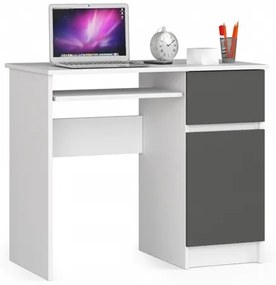 Számítógép asztal PIKSEL jobb - fehér/grafit