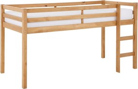 Natúr színű magasított borovi fenyő gyerekágy 90x200 cm Alpi – Støraa