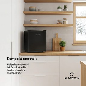 Klarstein Silent Cool, hűtőszekrény, 30 liter, Arctic-Fox Cooling, G energiahatékonysági osztály, fekete