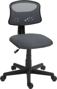 HOMCOM Karfa Nélküli Ergonomikus Irodai Szék Hálós Háttámlával Forgatható Íróasztali Szék Magasságállító 120 kg Teherbírás Szürke | Aosom