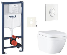 Fali WC-garnitúra világos falra / falra szerelhető Grohe Euro Ceramic SIKOGRSEUSASH0