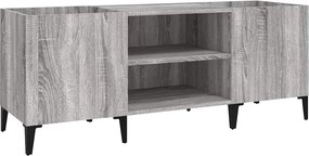 vidaXL szürke sonoma színű szerelt fa hanglemezszekrény 121x38x48 cm