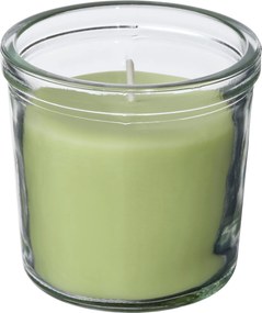 Ikea Lovskogslund Illatgyertya üvegben Alma világoszöld 20h