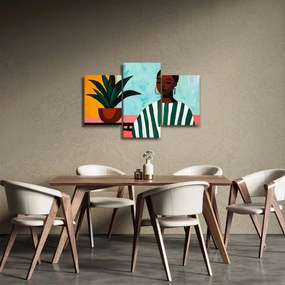Kép - Nő virággal (90x60 cm)