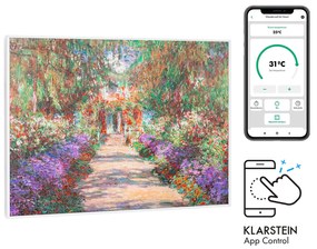 Klarstein Wonderwall Air Art Smart, infravörös hősugárzó, 80 x 60 cm, 500 W, kerti út
