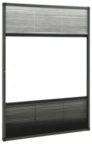alumínium pliszé ablakszúnyogháló árnyékolóval 80 x 120 cm