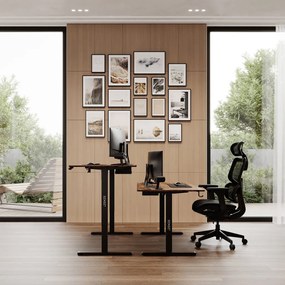 Állítható magasságú elektromos íróasztal Nojo 140x70cm fekete tölgy